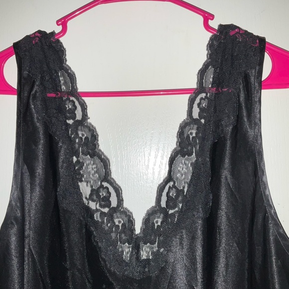 Vintage Intimate Moments Black Lace Slip Dress Nightgown - Picture 2 of 4